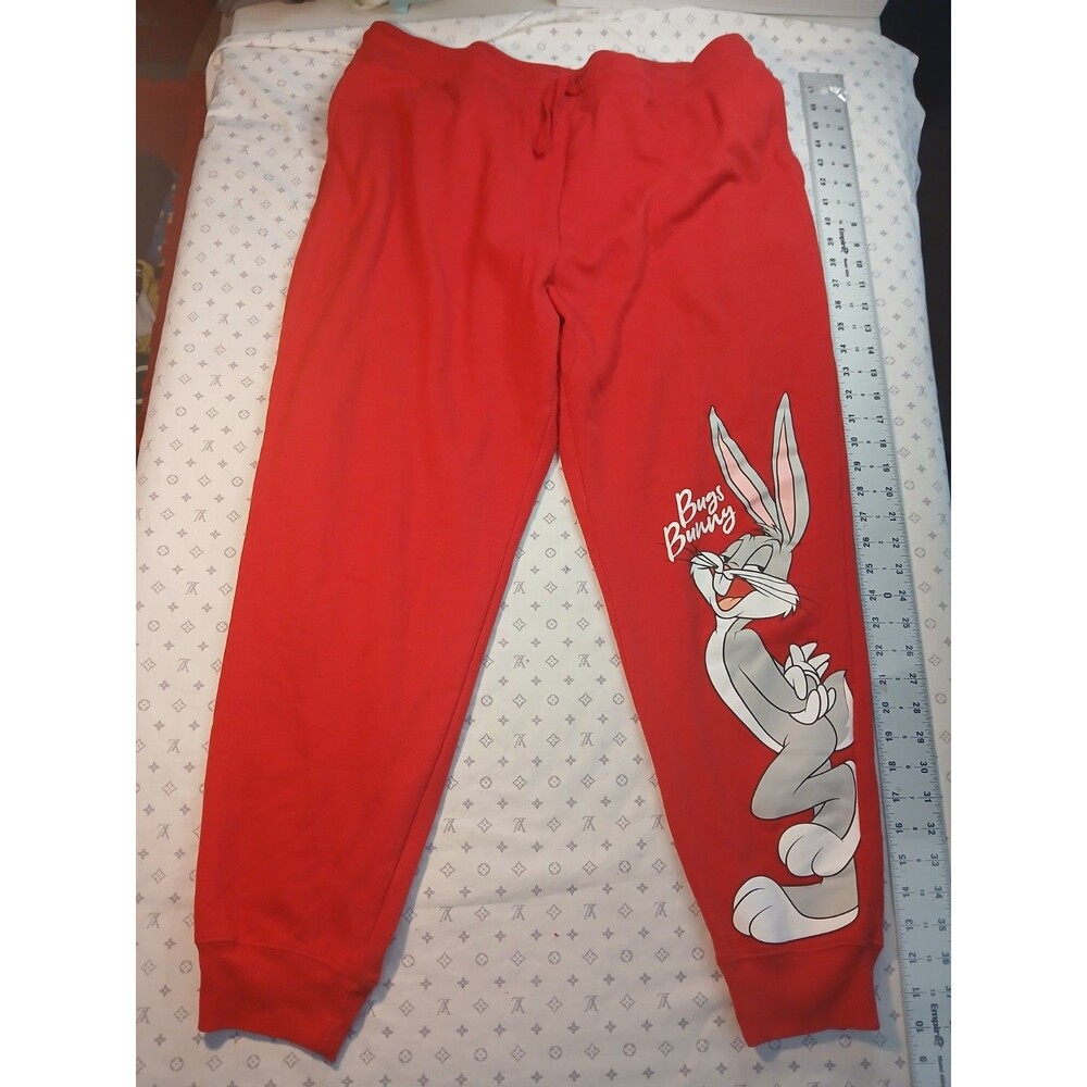 Looney Tunes - Red Jogging Pants Women's Size XXL Bugs Bunny - (0124)